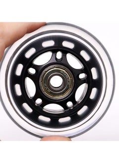 BENLIUDH Inline Skate Wheels With Bearings, 3 Inch Roller Blade Wheels 76Mm Outdoor And Indoor Clear Wheels For Office Chairs, Luggage (8 Pack,Black)  - Image 2