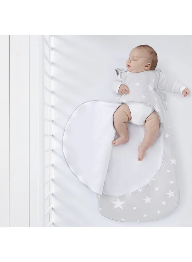 Snuz Pouch Sleeping Bag For Infant And Baby 2.5 Tog Clever Nappy Change Zip 100% Cotton Suitable From 0 To 6 Months Maximum Baby Length 68 Cmwhite