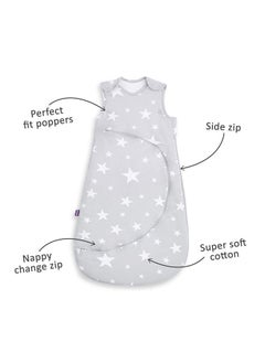 Snuz Pouch Sleeping Bag For Infant And Baby 2.5 Tog Clever Nappy Change Zip 100% Cotton Suitable From 0 To 6 Months Maximum Baby Length 68 Cmwhite  - Image 2