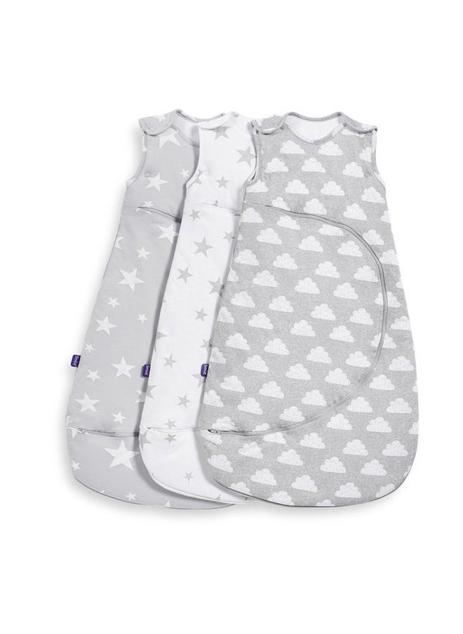 Snuz - Pouch Sleeping Bag For Infant And Baby 2.5 Tog Clever Nappy Change Zip 100% Cotton Suitable From 0 To 6 Months Maximum Baby Length 68 Cmwhite - Image 1