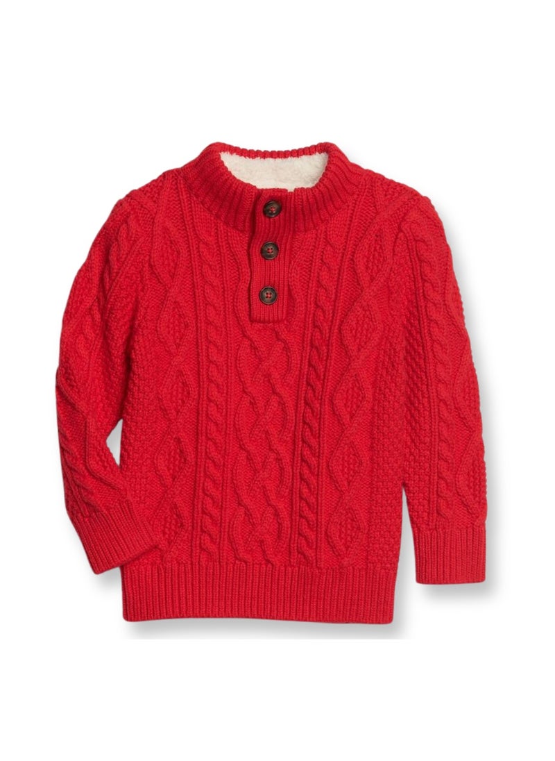 Gap Kids - GAP Baby Boys Knitted Pullover Wool Red - Image 1