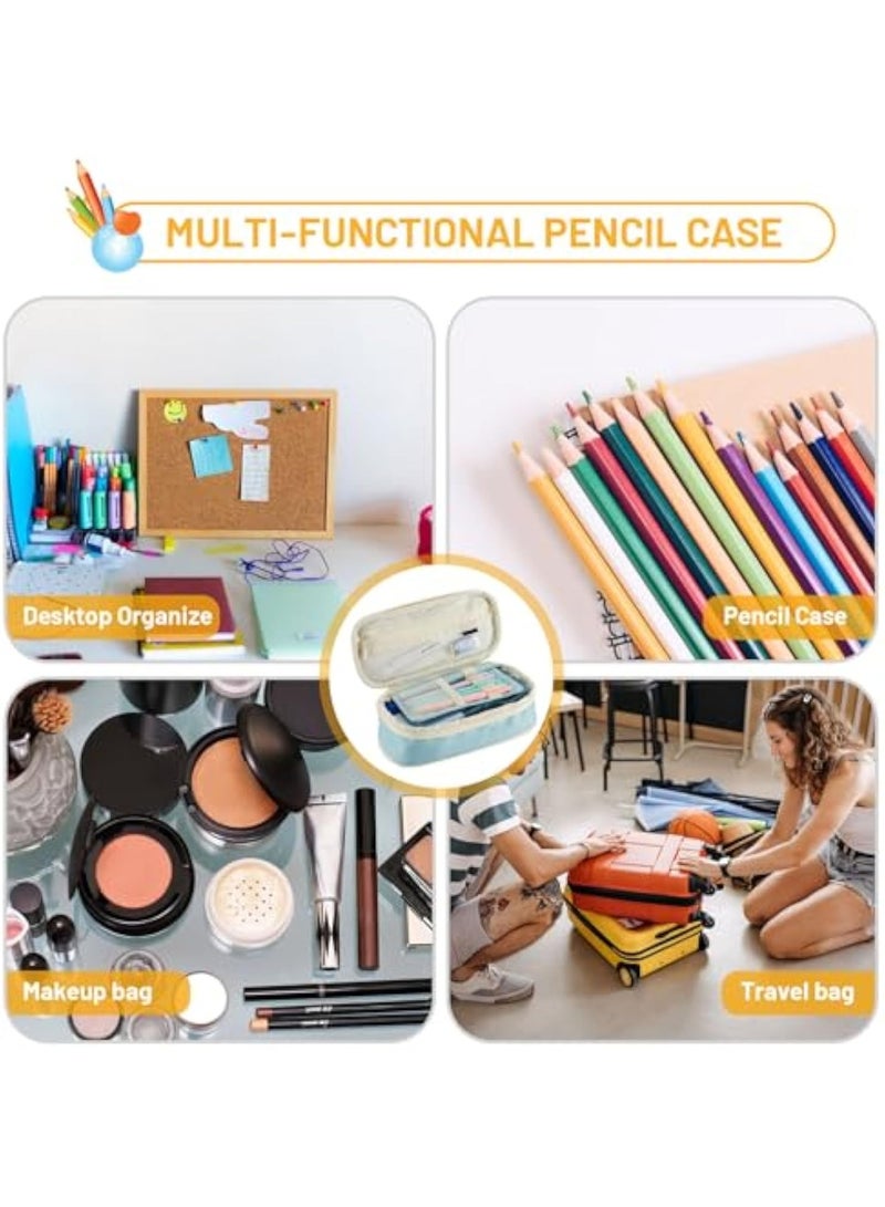 Pencil Case, Large Zipper Pencil Pouch, Big Capacity Pencil Case with Compartments，Cute Pencil Pouch for Kids, Teenagers, Boys, Girls, Adults (Pink) - Image 5