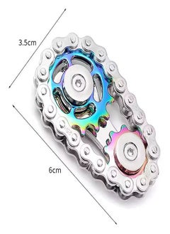 Generic Sprocket Fidget Chain Bike Bicycle Spinner Toy for Kids Adults, Gear Hand Roller Strengthener for Boy Man, EDC Novelty Finger Spinner Desk Toy for Stress Relief, Cool Birthday Gift Party Favor  - Image 3
