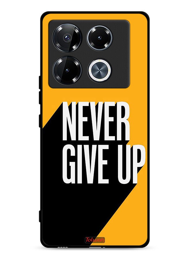 Tolwak Infinix Note 40 Pro Plus 5G Protective Case Cover Never Give Up - Image 1