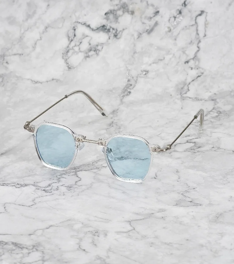 Explicit Poets Explicit Poets Unisex LOGAN CLEAR Clear - Blue Stylish Sunglasses, 43EP1