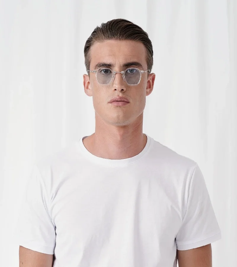 Explicit Poets Explicit Poets Unisex LOGAN CLEAR Clear - Blue Stylish Sunglasses, 43EP1