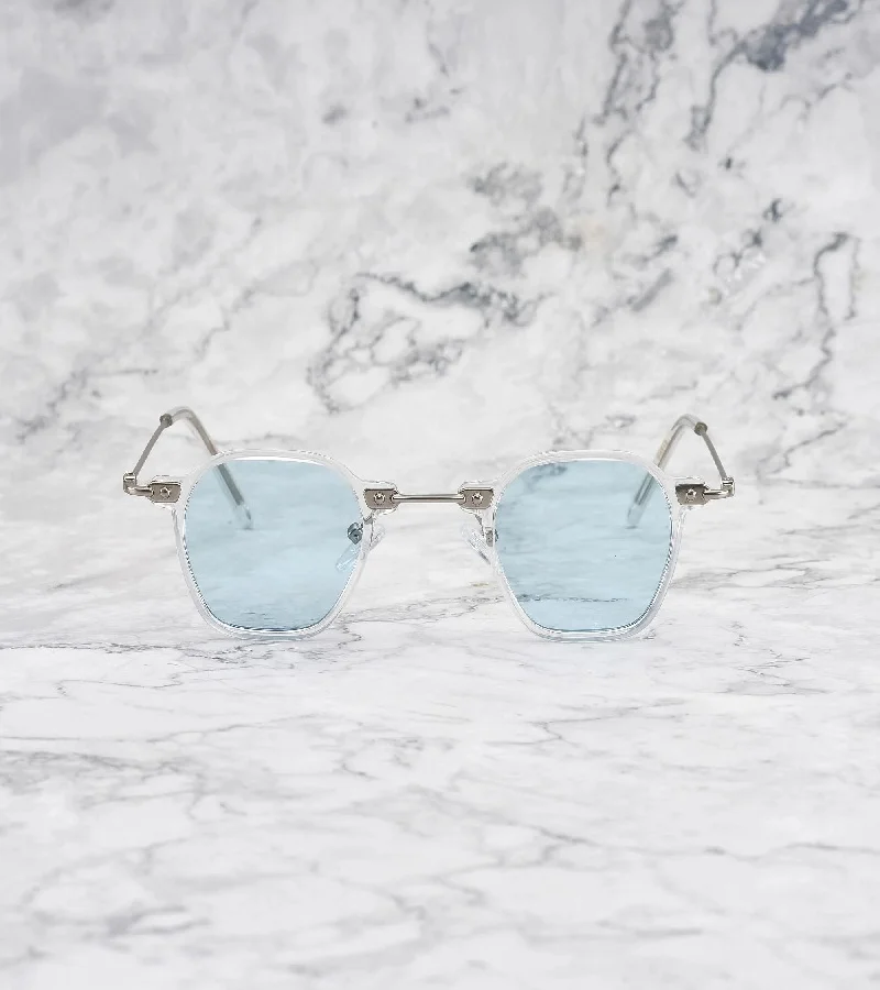 Explicit Poets Explicit Poets Unisex LOGAN CLEAR Clear - Blue Stylish Sunglasses, 43EP1