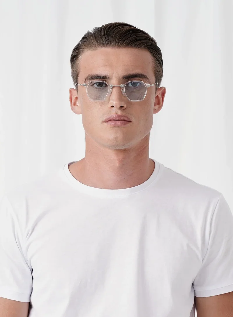 Explicit Poets Explicit Poets Unisex LOGAN CLEAR Clear - Blue Stylish Sunglasses, 43EP1