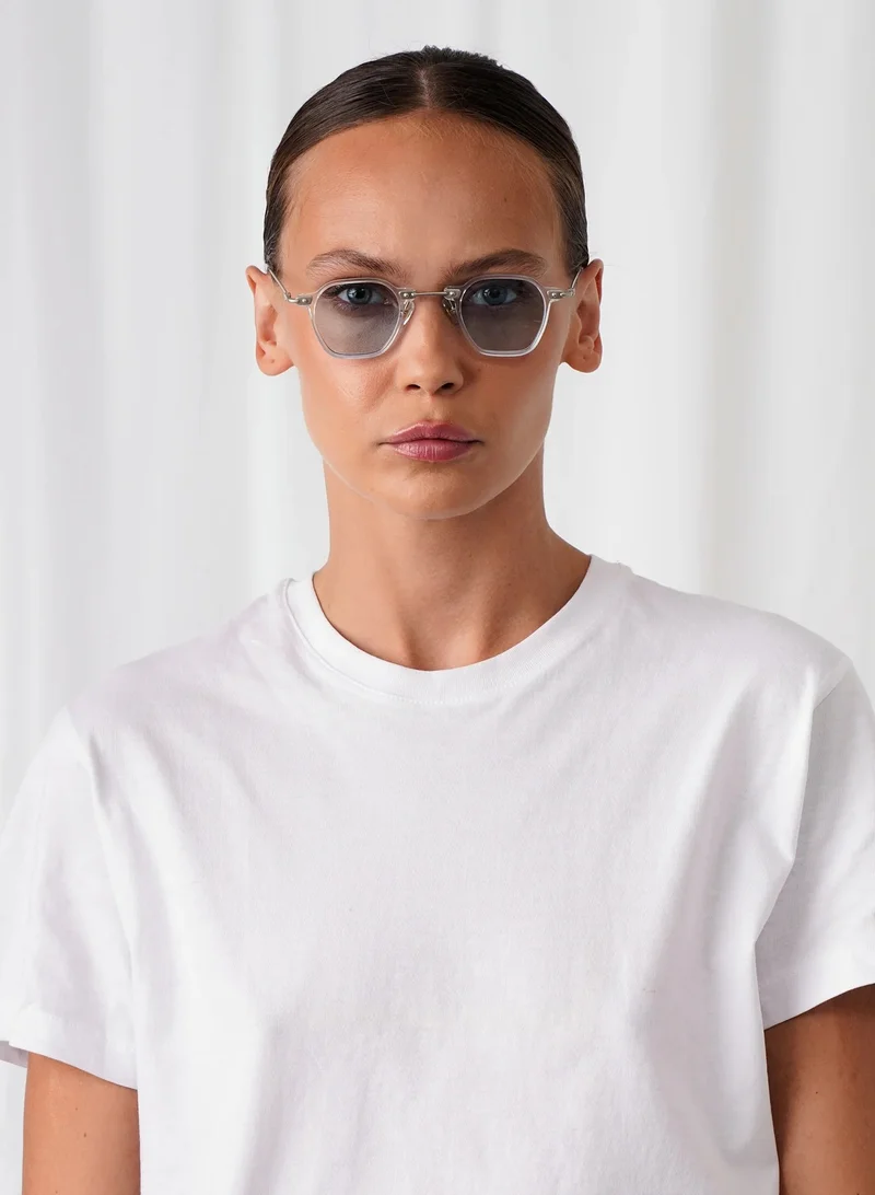 Explicit Poets Explicit Poets Unisex LOGAN CLEAR Clear - Blue Stylish Sunglasses, 43EP1