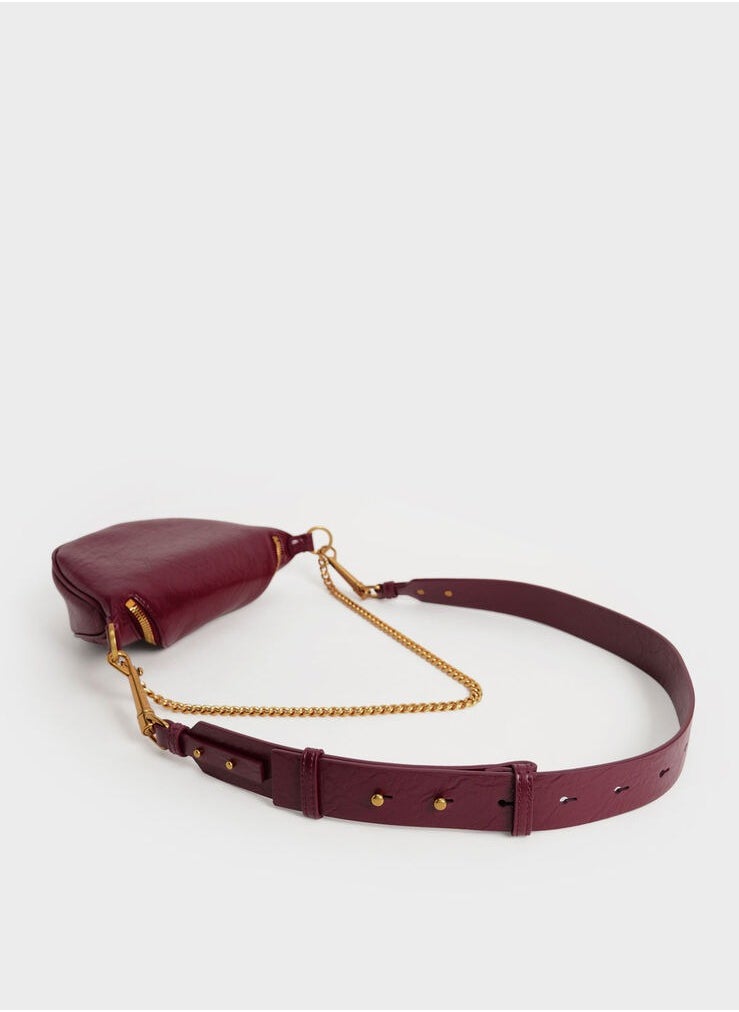 Charles & Keith Charles & Keith Half-Moon Crossbody Bag  - Image 5