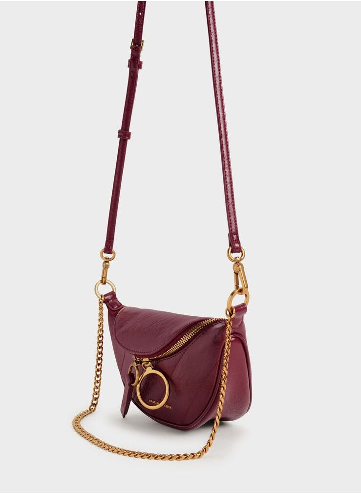 Charles & Keith Charles & Keith Half-Moon Crossbody Bag  - Image 3