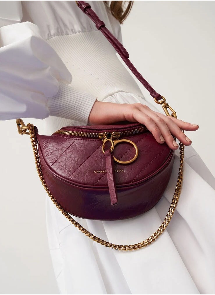 Charles & Keith Charles & Keith Half-Moon Crossbody Bag  - Image 2