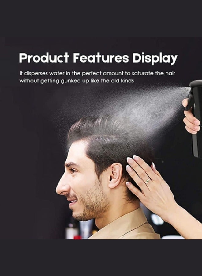 ECVV Spray Bottle Continuous Plastic Empty Hair Mist Sprayer Ultra Fine Water Mister for Hairstyling Cleaning Salons Plants Pet Care (200ml, Black) - Image 5