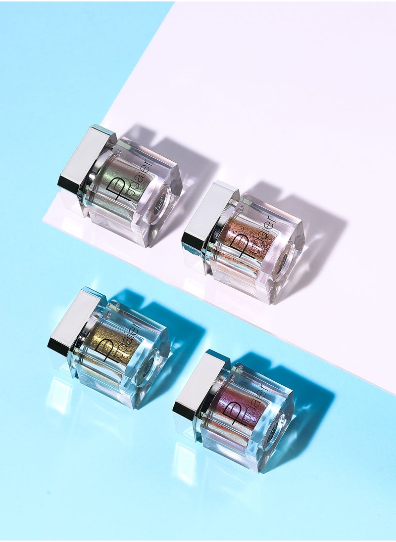 pudaier Silver Bottle Color Square Eyeshadow, Shiny Long Lasting High Pigment Mashed Potato Eye Makeup for Women  - Image 4