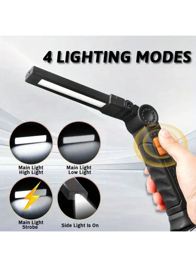 USB Rechargeable Magnetic Work Flashlight with Angle Adjustment and Battery Display - Image 5