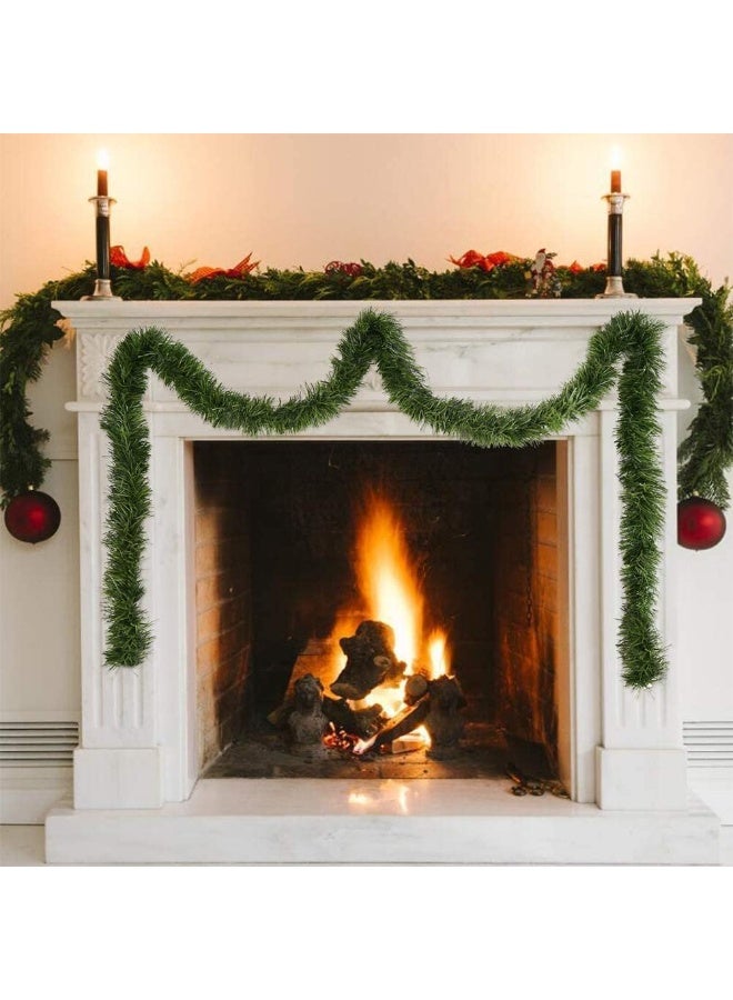 جورونب إكليل عيد الميلاد 270 سم، إكليل شجرة عيد الميلاد الاصطناعية، إكليل شجرة Xmax، إكليل من الخضرة الناعمة للزينة الداخلية والخارجية لعيد الميلاد - Image 2