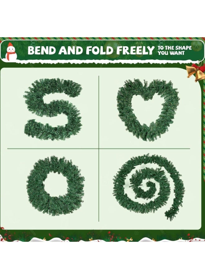جورونب إكليل عيد الميلاد 270 سم، إكليل شجرة عيد الميلاد الاصطناعية، إكليل شجرة Xmax، إكليل من الخضرة الناعمة للزينة الداخلية والخارجية لعيد الميلاد - Image 5