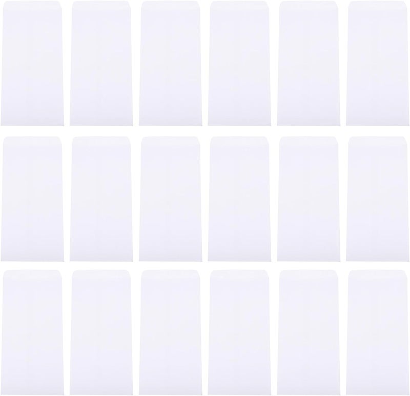 TIDTALEO Thick White Blank Cash Envelopes 230x120mm 100pcs Peel and Seal Money Storage Envelopes for Budgeting, Receipt and Bill Organization - Image 1