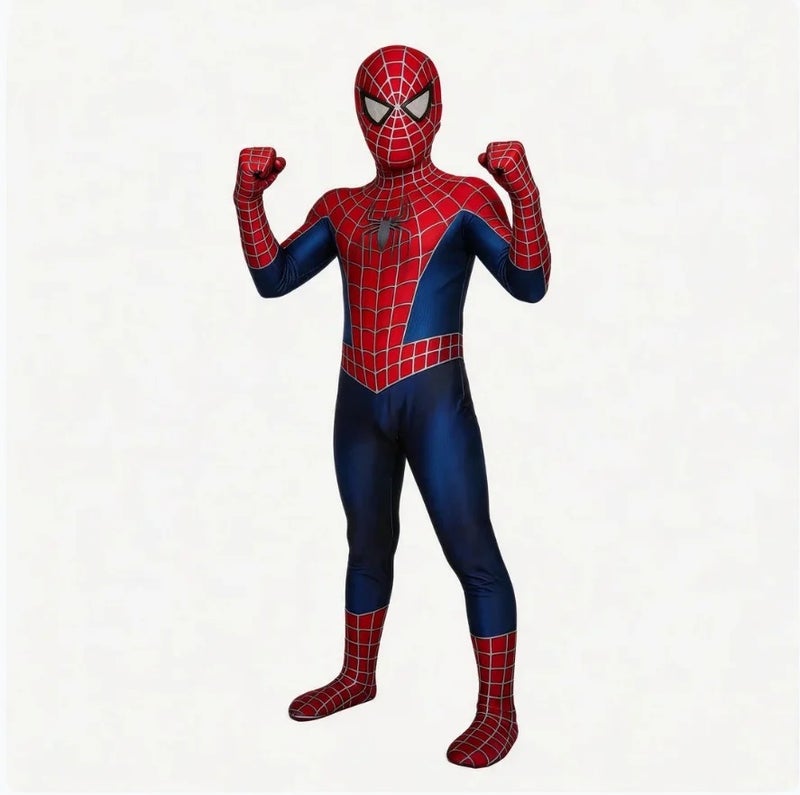 Superhero Cosplay Jumpsuit with Headpiece for Kids and Adults Halloween Costume - Image 5