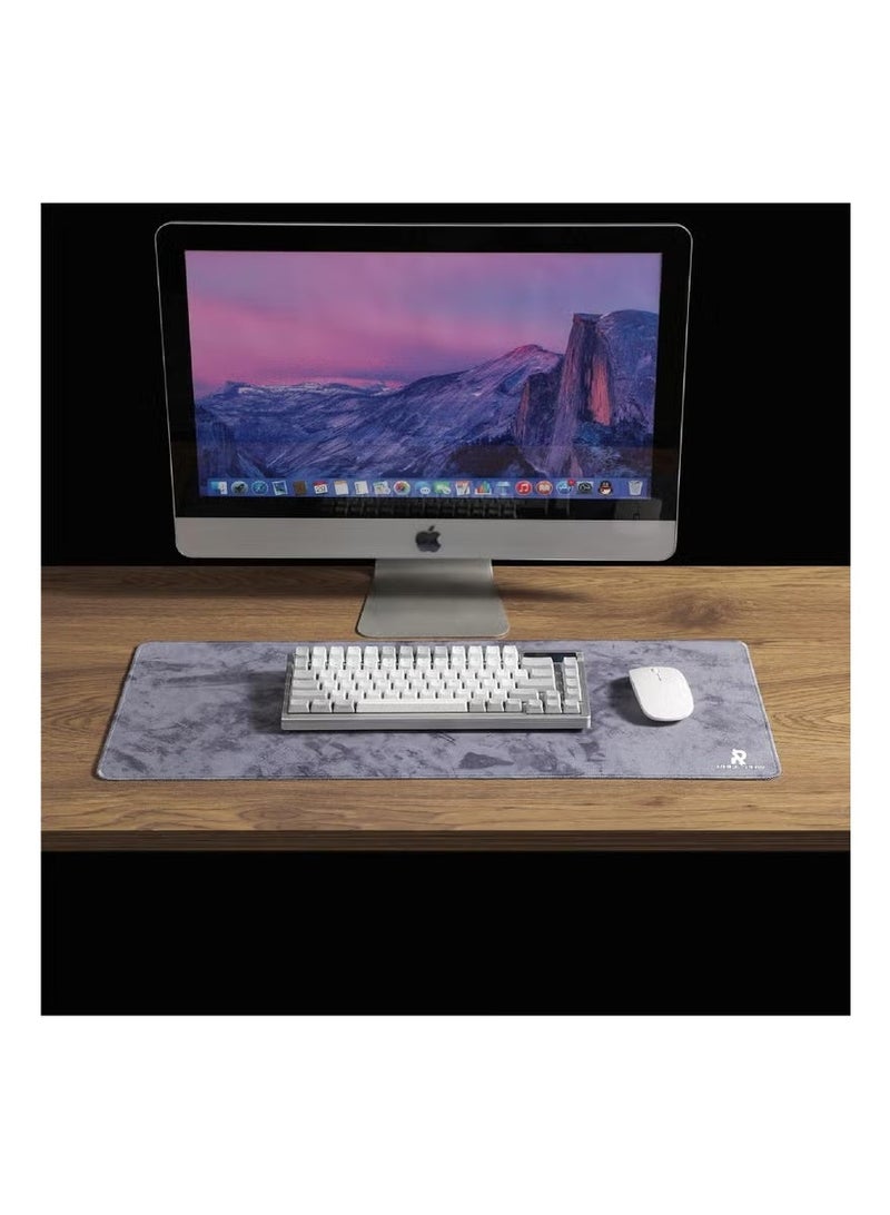 Rock Pow Large Mouse Pad Extended Gaming Mouse Pad Non-Slip Rubber Base Mouse pad Office Desk Mat Desk Pad Smooth Cloth Surface Keyboard Mouse Pads for Computers - Image 3