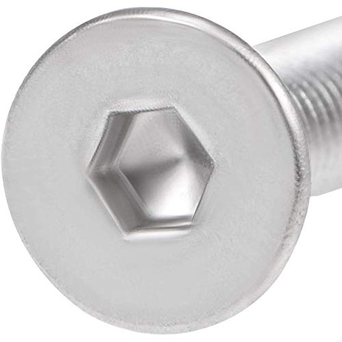 SDY 50 Pcs M5-0.8 x 16mm Flat Head Socket Cap Screws Bolts, Stainless Steel 18-8 (304), Bright Finish, Allen Socket Drive,Machine Screws Inner Hex Screw Fasteners Bolts - Image 3