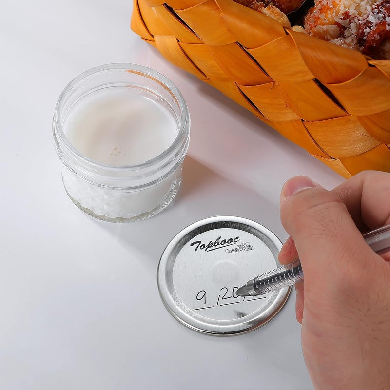 Topbooc Canning Lids for Ball, Kerr Jars - Split-Type Metal Mason Jar Lids for Canning - Food Grade Material, 100% Fit & Airtight for Regular Mouth Jars (Regular Mouth（150 Pcs）) - Image 4