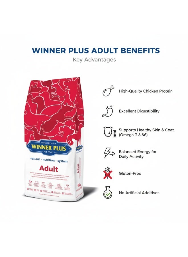 Winner Plus Super Premium Adult  | Premium Nutrition | All Dogs Breeds | 3 Kg - Image 4