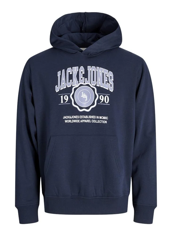 JACK & JONES Logo Regular Fit Pullover Hoodie