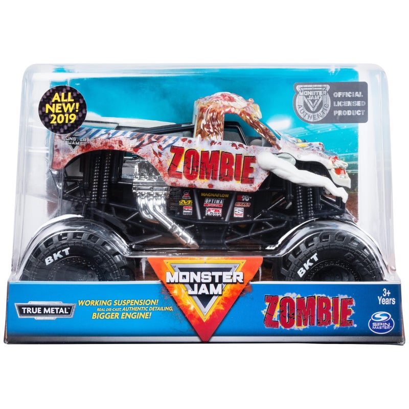 Monster Jam, Official Zombie Monster Truck, Collector Die-Cast Vehicle, 1:24 Scale, Kids Toys for Boys and Girls Ages 3 and up - Image 1