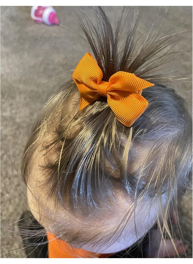 ALinmo Baby Hair Clips 60PCS - 2" Fully Lined Tiny Hair Bows Alligator Clips for Infants and Toddlers in Pairs - Image 5