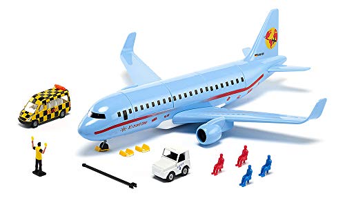 Siku 5402 Airliner with Accessories Plastic Light Blue Multifunctional Can be Combined Models of The Same Scale - Image 1