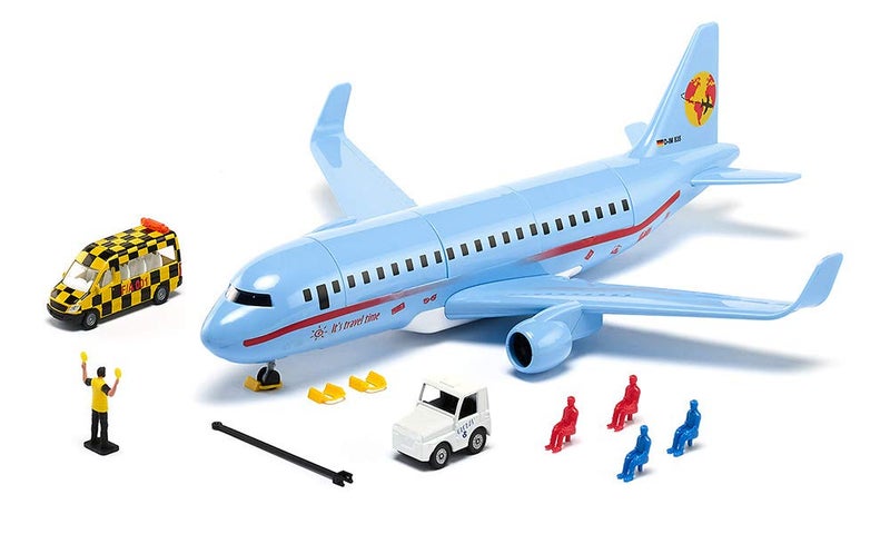 Siku 5402 Airliner with Accessories Plastic Light Blue Multifunctional Can be Combined Models of The Same Scale - Image 2