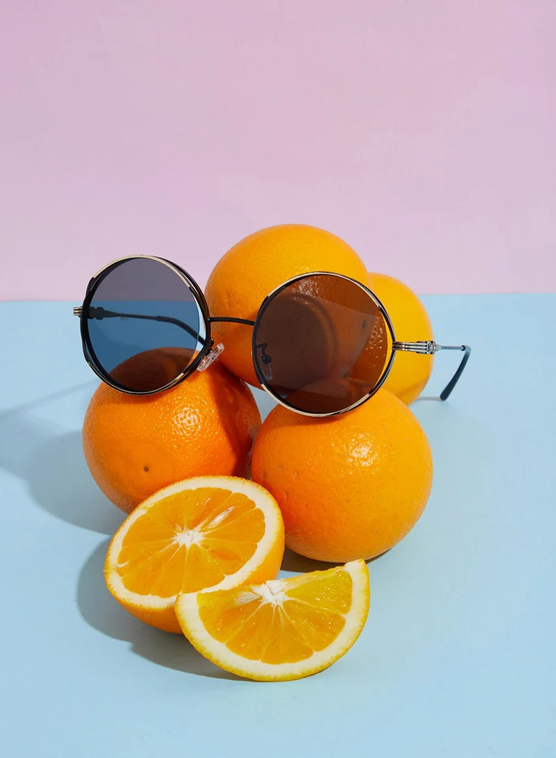 صوص هاوت Black Round Sunglasses