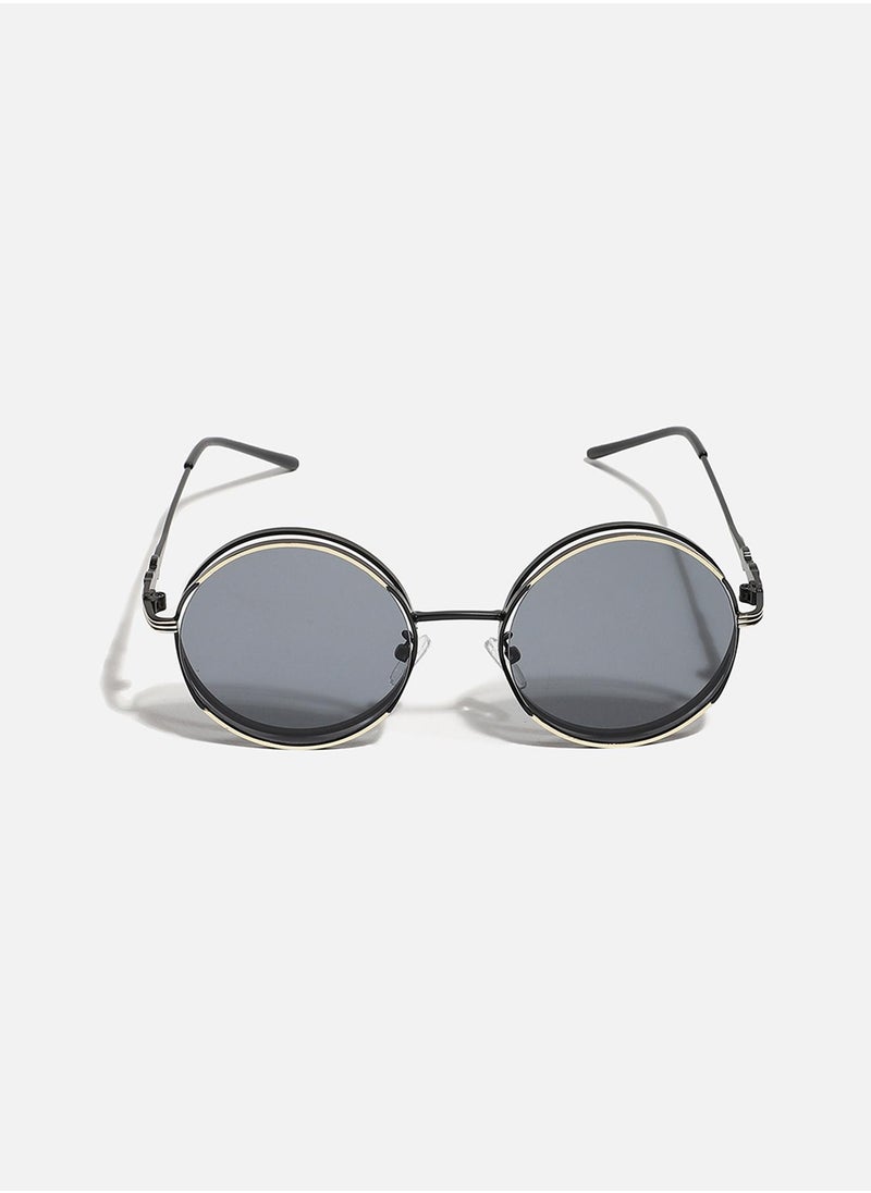 Haute Sauce Black Round Sunglasses  - Image 2