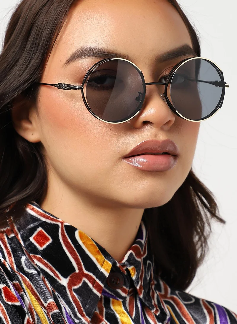 صوص هاوت Black Round Sunglasses