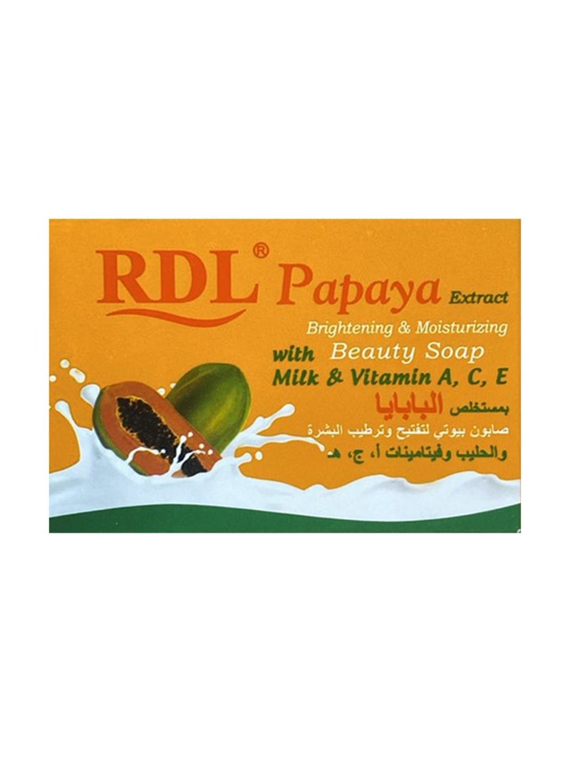ار دي ال 6 قطع من صابون بيوتي تفتيح وترطيب البشرة بخلاصة البابايا و الحليب6* 128 جم - Image 2