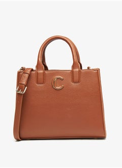 Le Confort Women Textured Tote Bag with Zip Closure and Handles  - Image 1