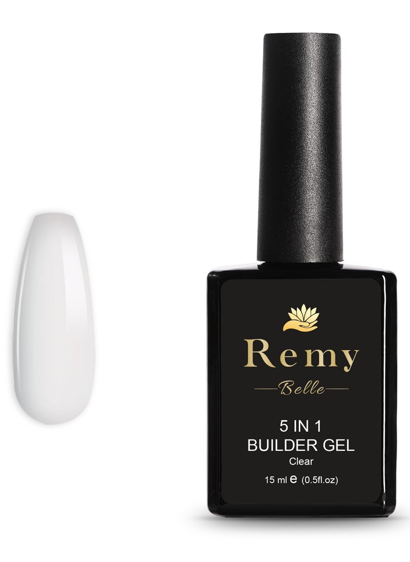 Remy Belle - 5 IN 1 Builder Gel Clear 15ml Nail Extension Tips and Strengthener Requires Curing Under LED UV Lamp - Image 1
