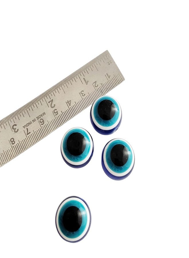 meryCraft 10 Pieces Round Shape Big Size Beads Blue Evil Eye Beads for Bracelet-Necklace-Key Rings and Craft Work.Size-20mm - Image 3