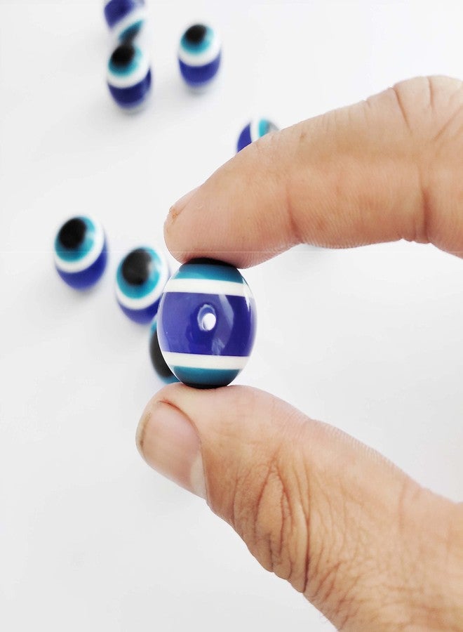 meryCraft 10 Pieces Round Shape Big Size Beads Blue Evil Eye Beads for Bracelet-Necklace-Key Rings and Craft Work.Size-20mm - Image 4