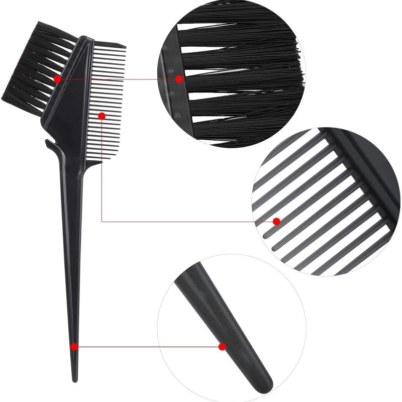 Hair Dye Kit: Black Nylon Wool Brush Set - Flexible Stiff Bristles for Even Application, Salon Grade Tools for DIY At-Home Coloring, Salon Hairdressing, Root Touch-Ups - Image 4