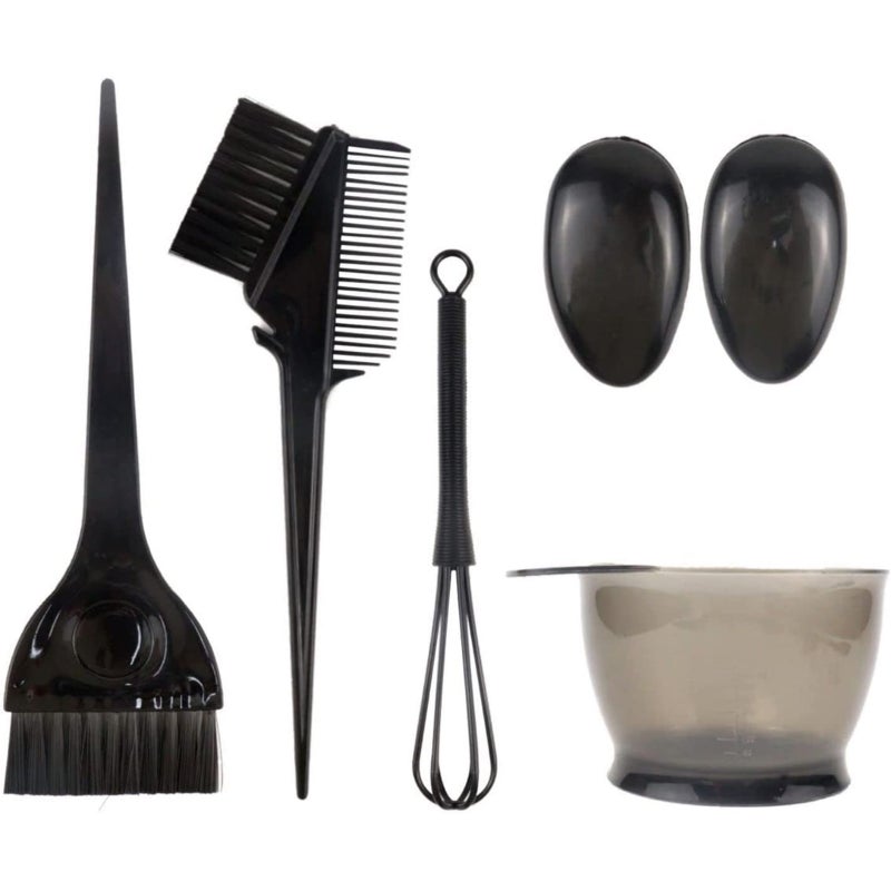 Hair Dye Kit: Black Nylon Wool Brush Set - Flexible Stiff Bristles for Even Application, Salon Grade Tools for DIY At-Home Coloring, Salon Hairdressing, Root Touch-Ups - Image 1