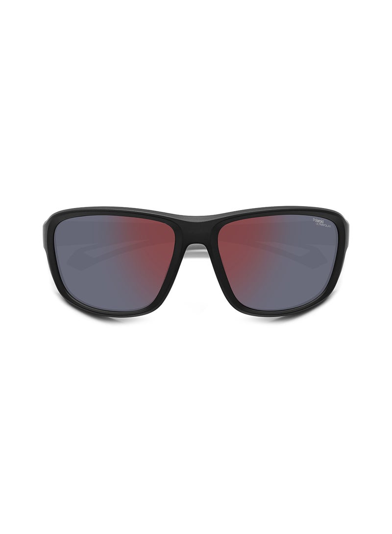 Polaroid Unisex Polarized Rectangular Sunglasses - Pld 7049/S Black Millimeter - Lens Size: 62 Mm - Image 4