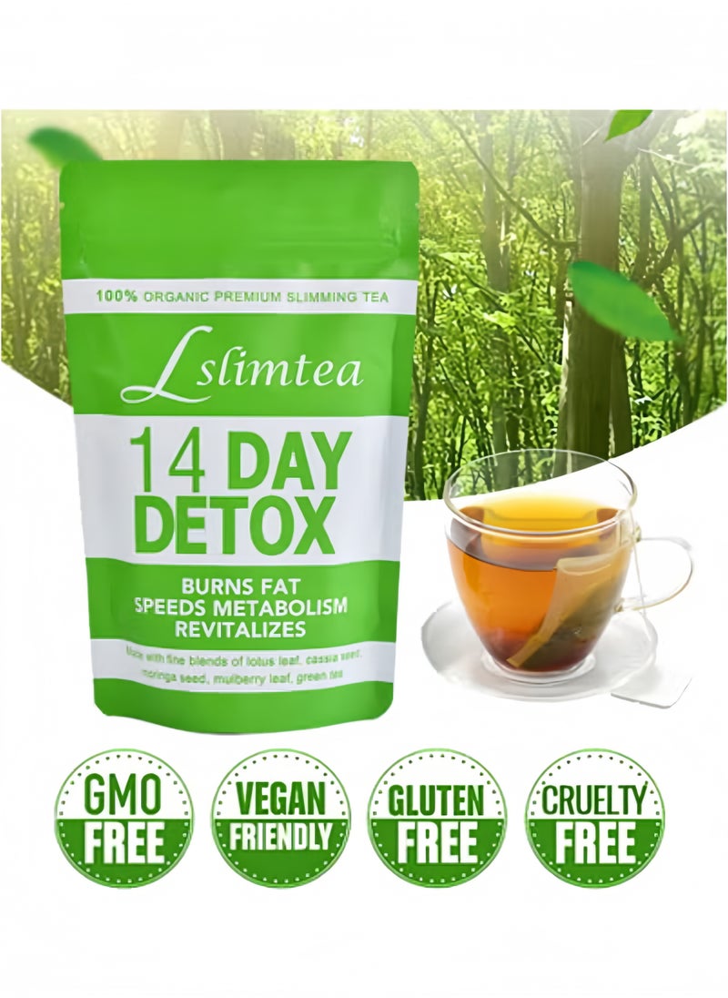 Wins Town 14-Day Organic Green Tea : Promotes Fat Digestion and Absorption, Aids Bowel Movement, Supports Stomach Health, Helps Digestion, Reduces Accumulation of Abdominal Fat  - Image 1