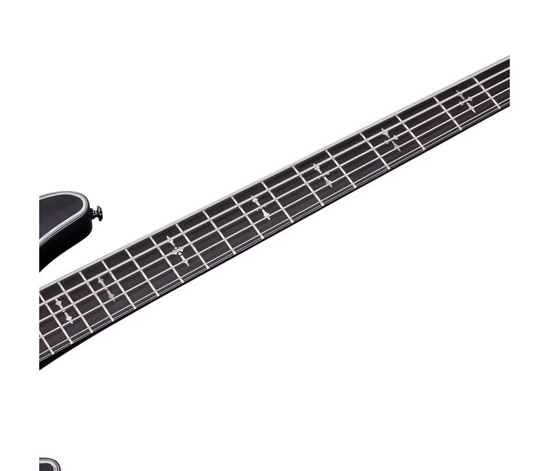 Schecter 1918 Hellraiser Extreme-5 Bass Electric Guitar - See-Thru Black Satin (STBLS) - Image 5