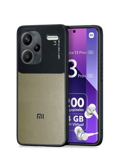 دبليو تيك غطاء حماية من السيليكون السائل مع شفاه سميرا مرتفعة لهاتف Xiaomi Redmi Note 13 Pro+ / Redmi Note 13 Pro Plus 5G 2023 أسود/ذهبي  - Image 1