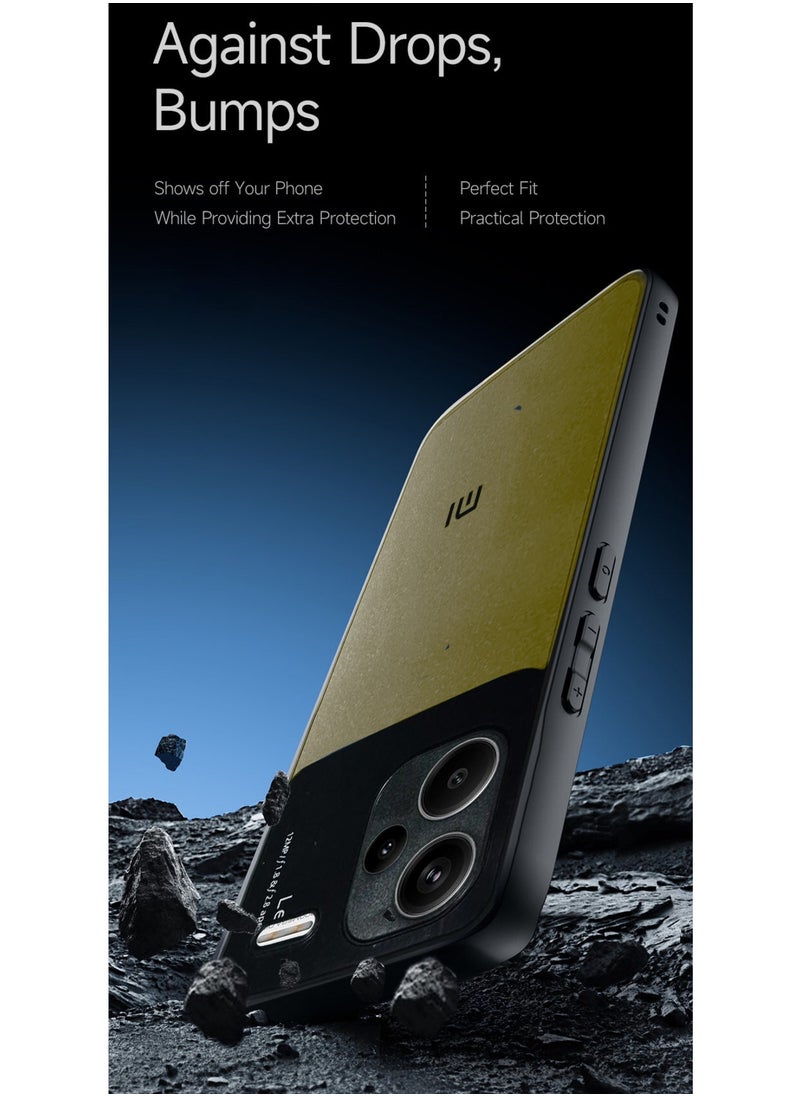 دبليو تيك غطاء حماية من السيليكون السائل مع شفاه سميرا مرتفعة لهاتف Xiaomi Redmi Note 13 Pro+ / Redmi Note 13 Pro Plus 5G 2023 أسود/ذهبي  - Image 4