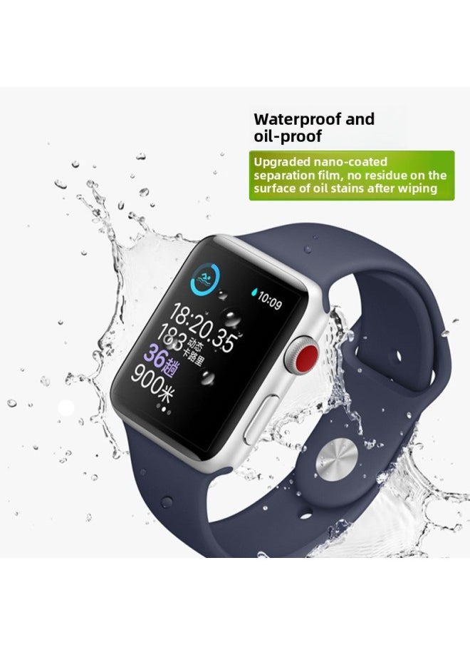 Generic - For Apple Watch Tempered Film For Apple Iwatch Watch Film 3D Curved Tempered Film 38mm42mm Watch Film-Color:For Apple Watch 40MM 3D Surface Black-Dimensions:1/2/3 Generation General (with Packaging) - Image 1