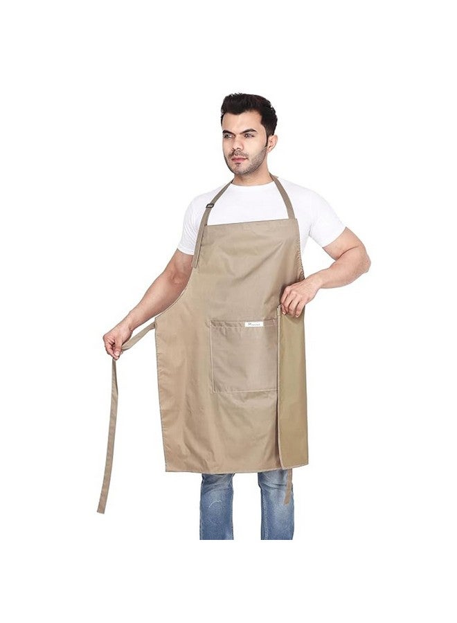 MAKSTILE مئزر مائي من MAKSTILE للاستخدام في المطبخ، غسل الصحون، الطهي، تربية الكلاب، البستنة، غسيل السيارات، المختبر، المطعم والاستخدام الصناعي | للجنسين | بيج | عبوة من 1 - Image 5