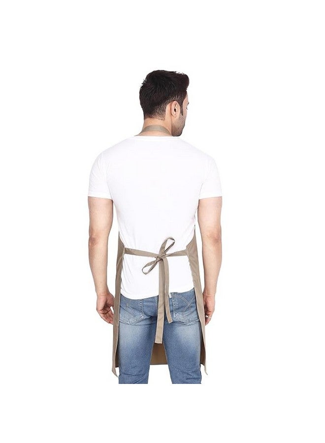 MAKSTILE مئزر مائي من MAKSTILE للاستخدام في المطبخ، غسل الصحون، الطهي، تربية الكلاب، البستنة، غسيل السيارات، المختبر، المطعم والاستخدام الصناعي | للجنسين | بيج | عبوة من 1 - Image 3